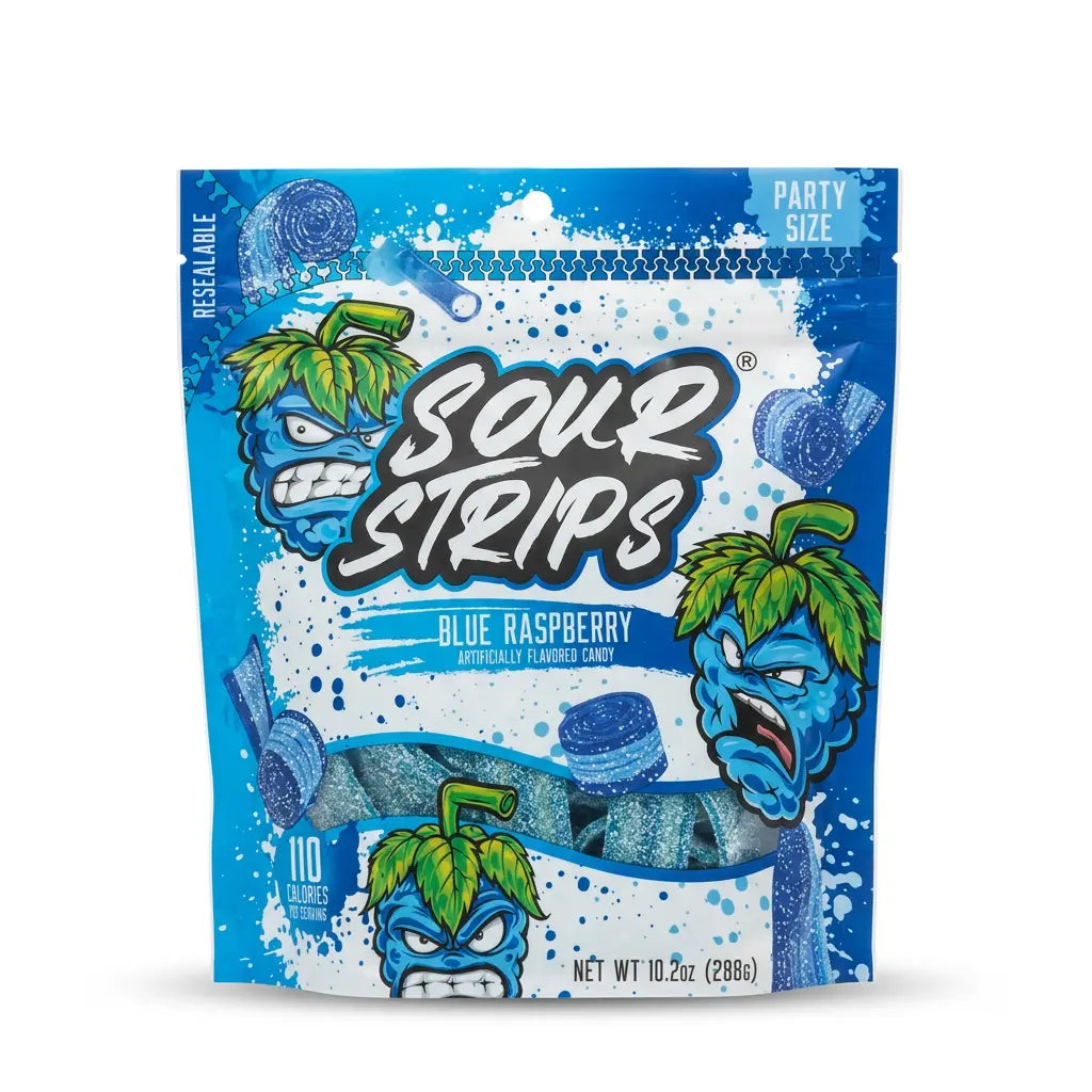 Sour Strips Blue Raspberry Party Size (288g) Spain 