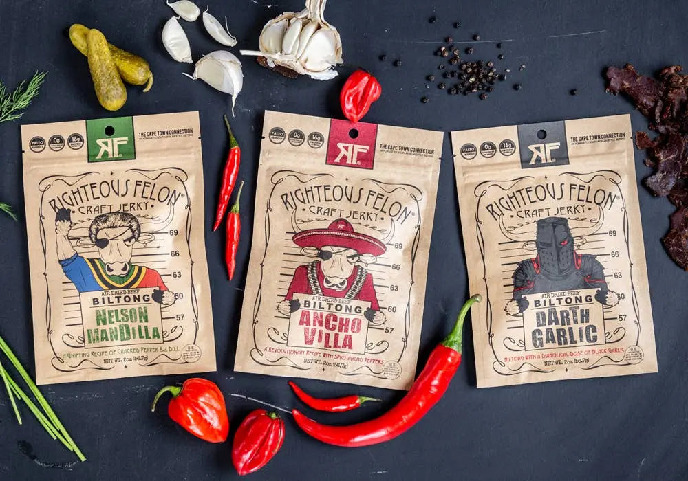 Righteous Felon Darth Garlic Biltong 2oz 