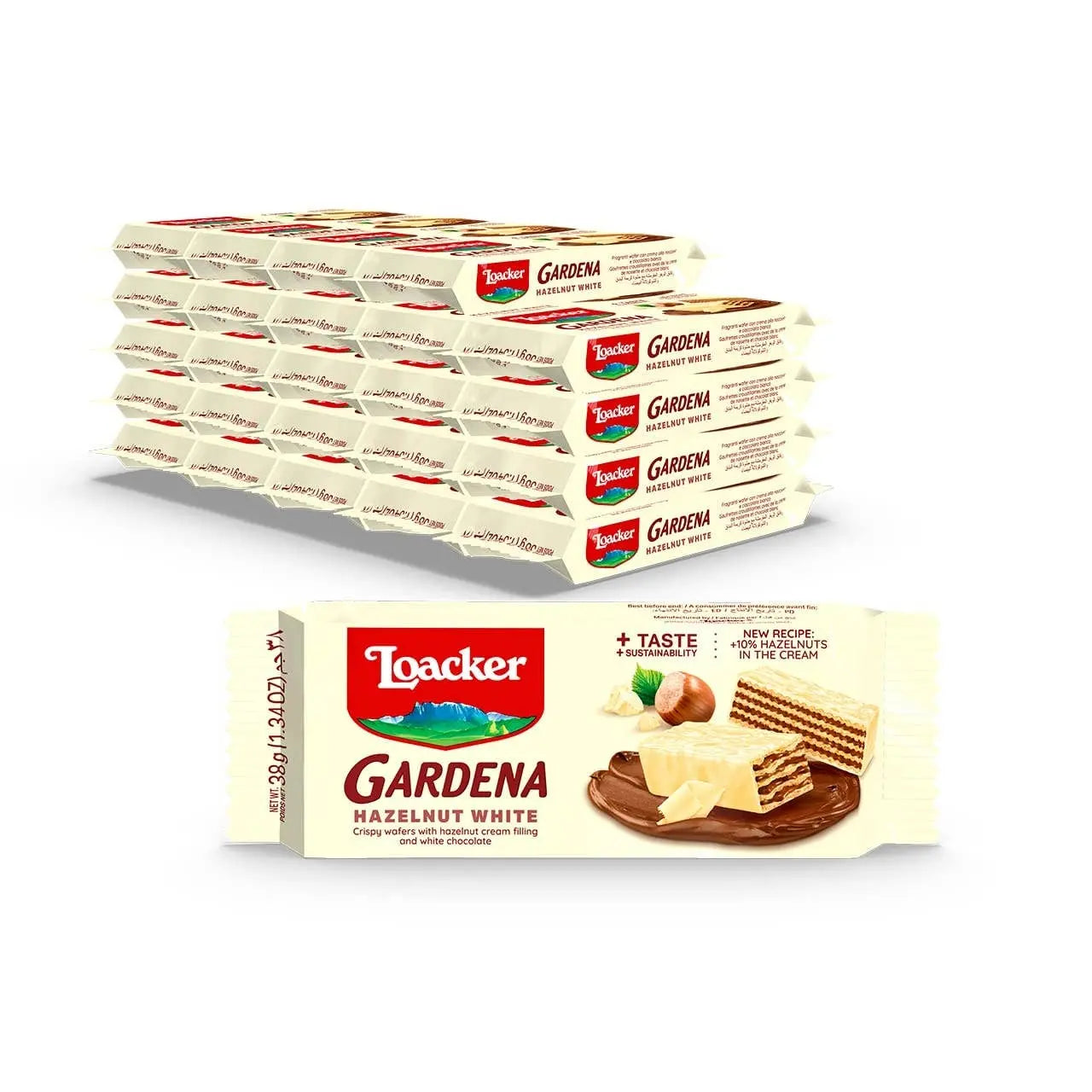 Loacker Gardena Cookie Wafer WHITE HAZELNUT 1.34oz Long Island Candy Factory