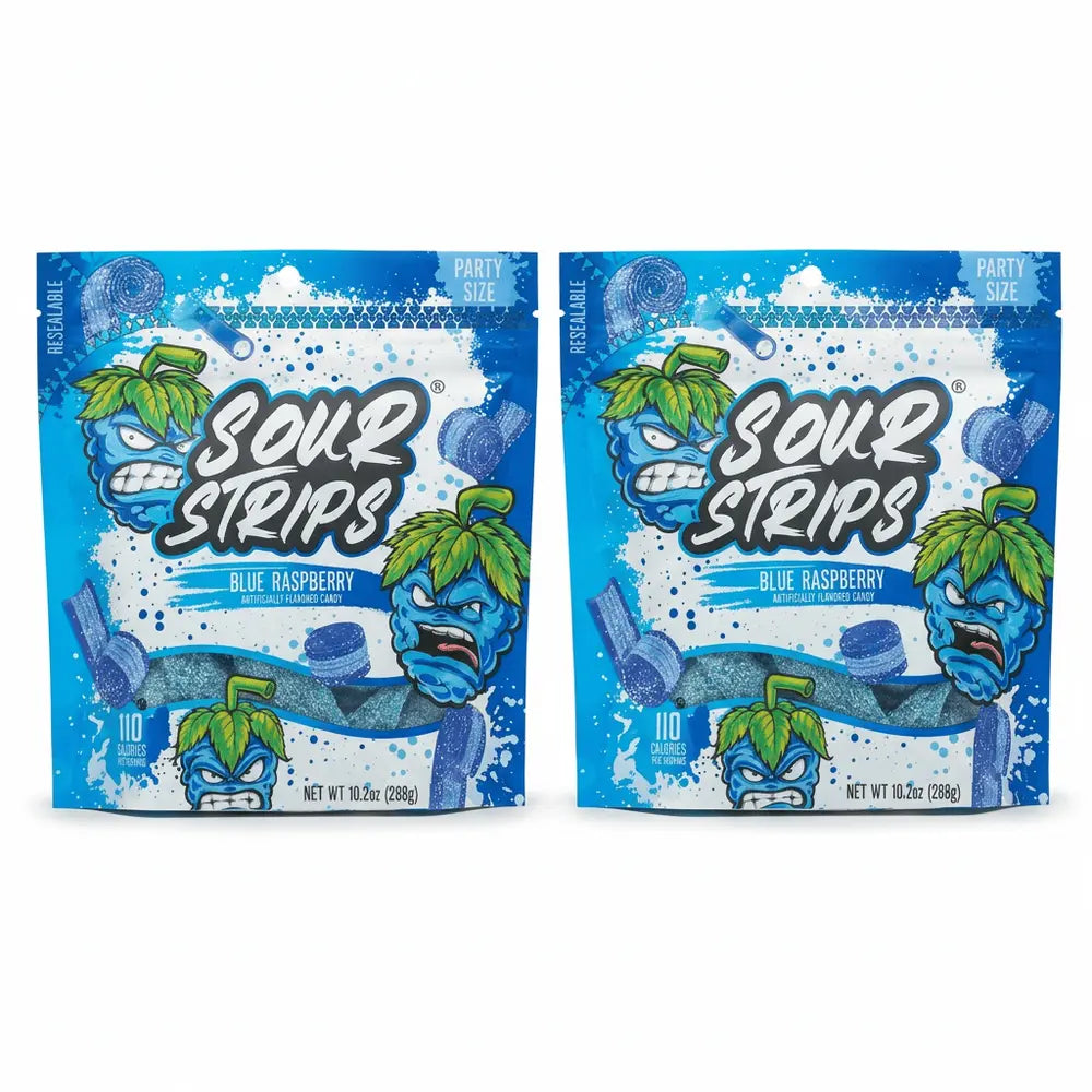 Sour Strips Blue Raspberry Party Size (288g) Spain 2 pack 