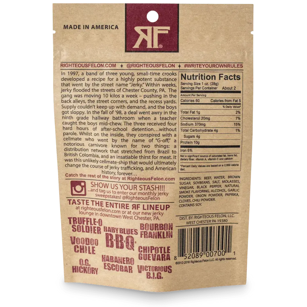 OG Hickory Beef Jerky 2oz 