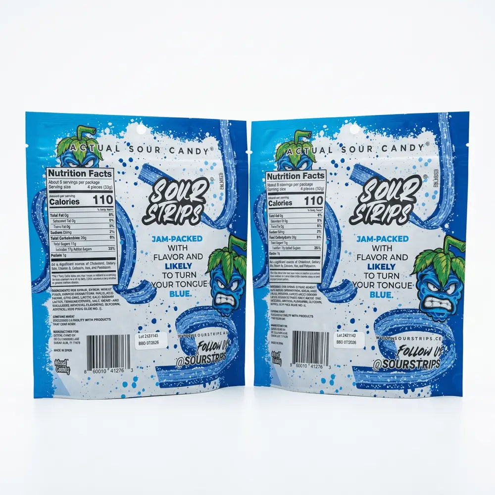 Sour Strips Blue Raspberry Party Size (288g) Spain 2 pack 