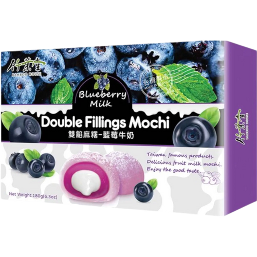 Bamboo House Mochi - Double Filling Mochi Blueberry Milk 6.3 oz 