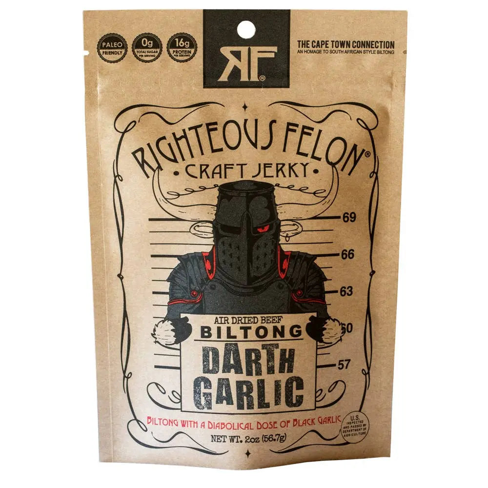Righteous Felon Darth Garlic Biltong 2oz 