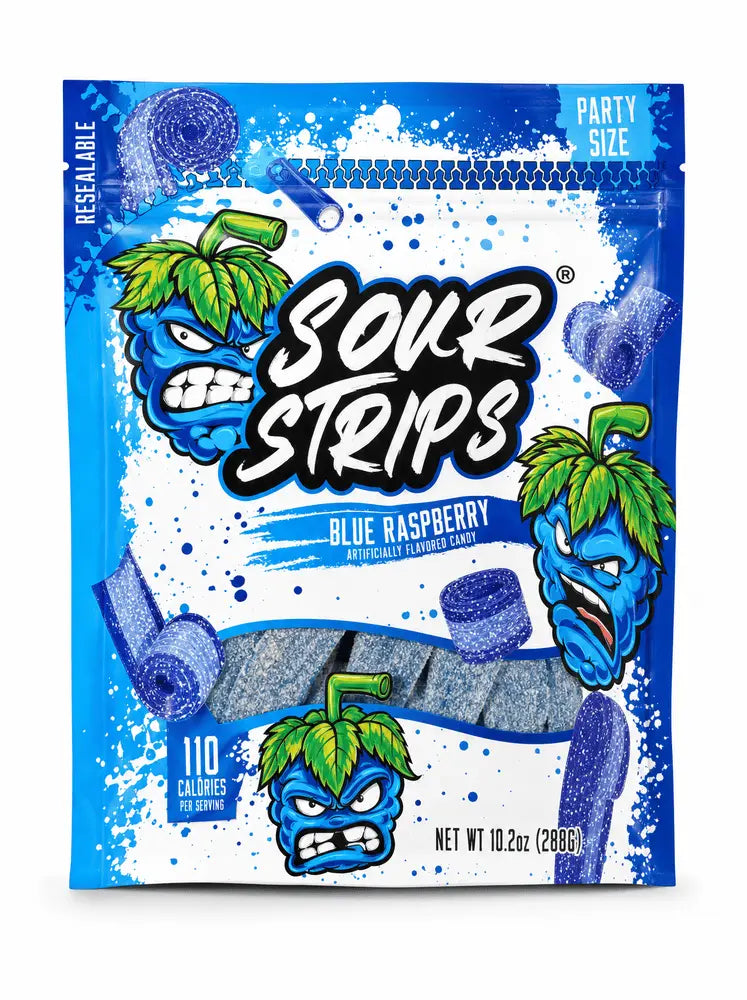 Sour Strips Blue Raspberry Party Size (288g) Spain 2 pack 