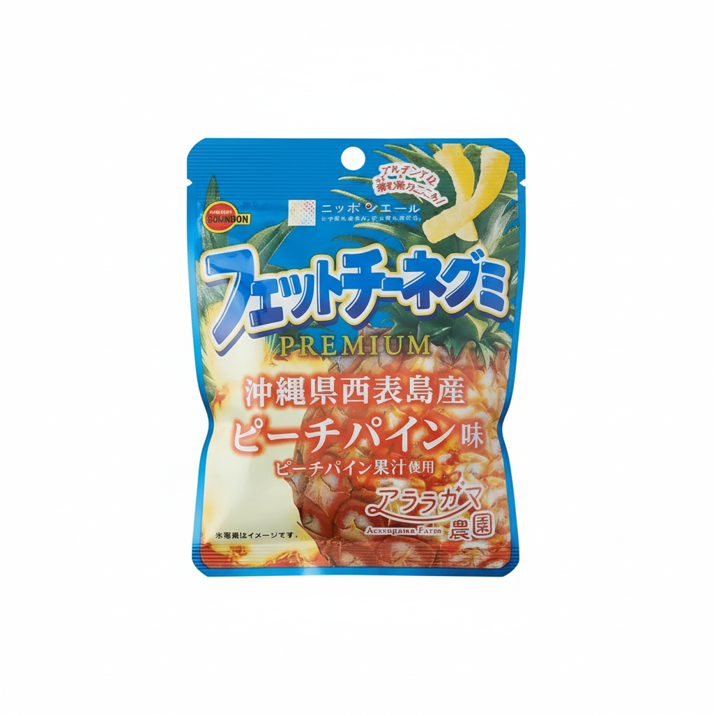 Fettuccine Gummy Candy Peach Pineapple - Japan 50g Snackytreat LLC