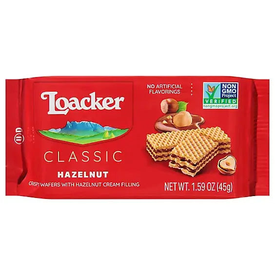 Loacker Classic Hazelnut Wafers 1.59oz Long Island Candy Factory