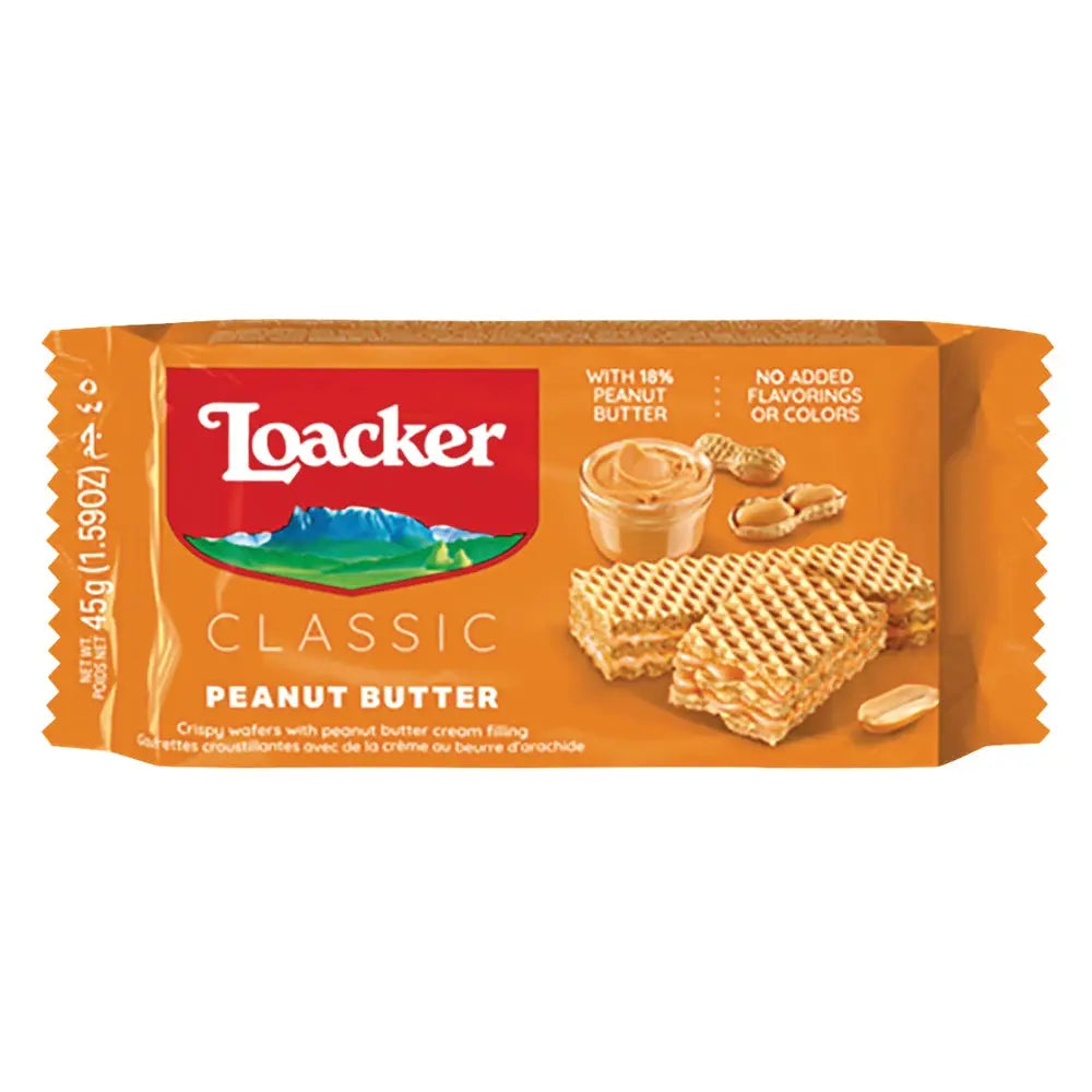 Loacker Classic Peanut Butter Wafers 1.59oz Long Island Candy Factory